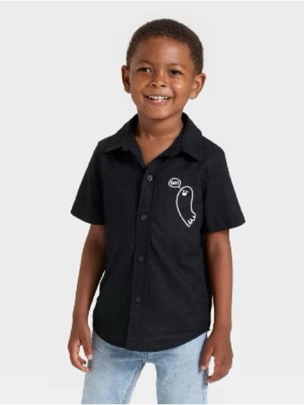 014K Cat & Jack Toddler Boys' Halloween Button-Down Shirt - Size: 18 Months
